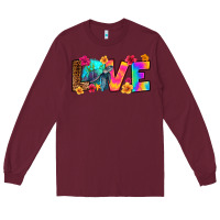 Burgundy turtle love Long Sleeve Tee - RanaPortraitStore