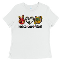 White peace love west Ladies Tee - BarkalooDesign