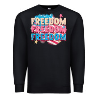 Black Freedom freedom freedom Premium Sweatshirt - FaDigitalArtStudio