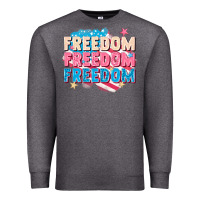 Charcoal Heather Freedom freedom freedom Premium Sweatshirt - FaDigitalArtStudio