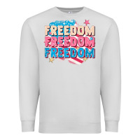 Dove Grey Freedom freedom freedom Premium Sweatshirt - FaDigitalArtStudio