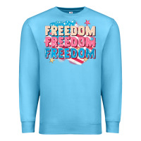Ocean Blue Freedom freedom freedom Premium Sweatshirt - FaDigitalArtStudio