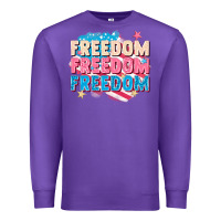 Purple Freedom freedom freedom Premium Sweatshirt - FaDigitalArtStudio