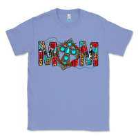 Colony Blue Western Mom With Cross Classic Tee - BundleAndBundleShop