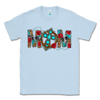 Dusty Blue Western Mom With Cross Classic Tee - BundleAndBundleShop