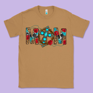 Western Mom With Cross Classic Tee Designed By Bundleandbundleshop