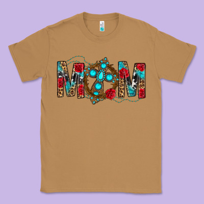 Western Mom With Cross Classic Tee Designed By Bundleandbundleshop