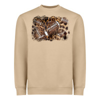 Mushroom Football background leopard Heavyweight Sweatshirt - NancyCooperArtShop