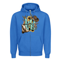 True Royal Love boots hat western Cowboy Zipper Hoodie - HowdyJamesFarm