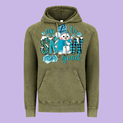 Up To Snow Good And Cute Snowman Vintage Hoodie Designed By Bundleandbundleshop