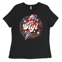 Black Western Gigi Patriotic Ladies Tee - LillyAllenDesigns