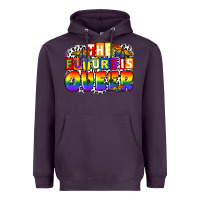 Plum the future is queer Heavyweight Hoodie - FaDigitalArtStudio