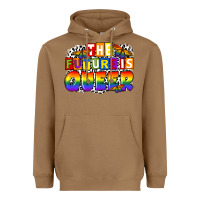 Toasted Coconut the future is queer Heavyweight Hoodie - FaDigitalArtStudio