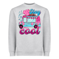 Heather Grey Stay cool with ice cream van summer Heavyweight Sweatshirt - NancyCooperArtShop