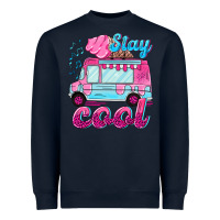 Navy Stay cool with ice cream van summer Heavyweight Sweatshirt - NancyCooperArtShop