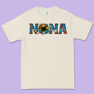 Nana Cowhide Sunflower Premium Tee Designed By Jasminsmagicworld