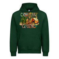 Forest Green Campfire Legend Urban Hoodie - CowhideDigitalArt