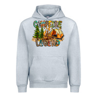 Heather Grey Campfire Legend Urban Hoodie - CowhideDigitalArt