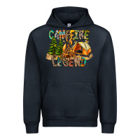 Navy Campfire Legend Urban Hoodie - CowhideDigitalArt