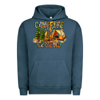Pigment Midnight Navy Campfire Legend Urban Hoodie - CowhideDigitalArt