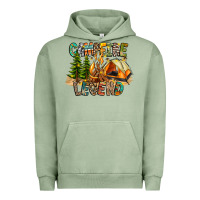 Pigment Oil Green Campfire Legend Urban Hoodie - CowhideDigitalArt