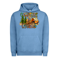 Pigment Pebble Blue Campfire Legend Urban Hoodie - CowhideDigitalArt