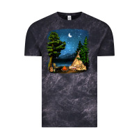 Cloud Black Night Glamping Camp With Wine Vintage Tee - BundleAndBundleShop