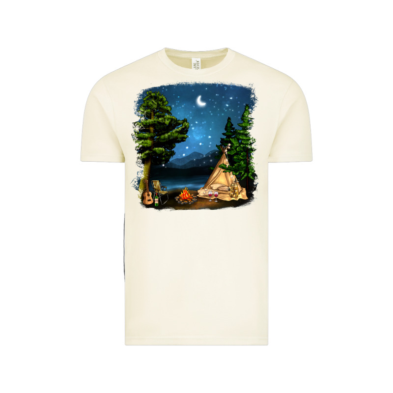 Night Glamping Camp With Wine Vintage Tee by BundleAndBundleShop | Teevron