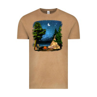 Vintage Camel Night Glamping Camp With Wine Vintage Tee - BundleAndBundleShop