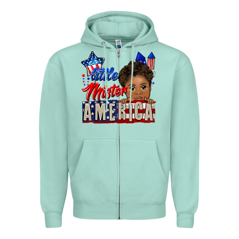 Little Mister America Black Boy Zipper Hoodie by CowGirlArtShop | Teevron