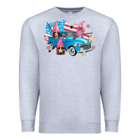 Heather Grey American truck gnomes Premium Sweatshirt - FaDigitalArtStudio