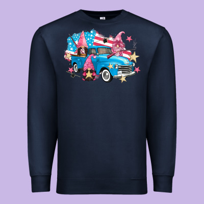 American Truck Gnomes Premium Sweatshirt Designed By Fadigitalartstudio