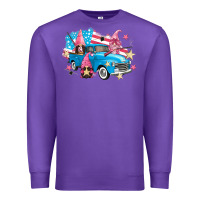 Purple American truck gnomes Premium Sweatshirt - FaDigitalArtStudio
