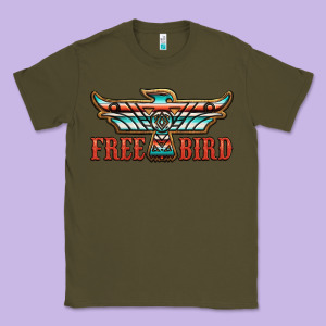 Thunderbird Free Bird Classic Tee Designed By Jahusdesignshop
