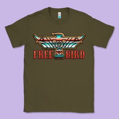 Thunderbird Free Bird Classic Tee Designed By Jahusdesignshop