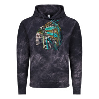 Cloud Black western indian headdress with skull Vintage Hoodie - RanaPortraitStore