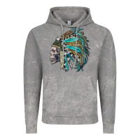 Cloud Rock western indian headdress with skull Vintage Hoodie - RanaPortraitStore