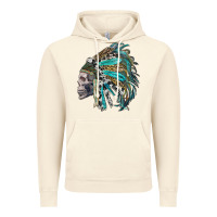 Vintage Artic western indian headdress with skull Vintage Hoodie - RanaPortraitStore