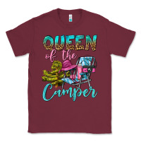Burgundy Queen Of The Camper Classic Tee - BundleAndBundleShop
