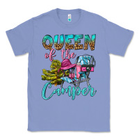 Colony Blue Queen Of The Camper Classic Tee - BundleAndBundleShop