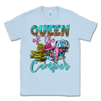 Dusty Blue Queen Of The Camper Classic Tee - BundleAndBundleShop