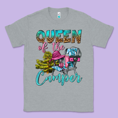 Queen Of The Camper Classic Tee Designed By Bundleandbundleshop