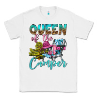 White Queen Of The Camper Classic Tee - BundleAndBundleShop