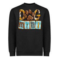 Black Dog Mini with Paw Heavyweight Sweatshirt - texasbilliewilder