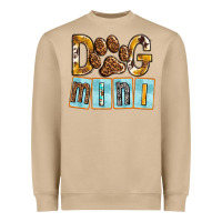 Mushroom Dog Mini with Paw Heavyweight Sweatshirt - texasbilliewilder