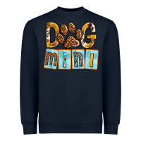 Navy Dog Mini with Paw Heavyweight Sweatshirt - texasbilliewilder