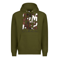 Army Green Summer Vibes Brown White Cowhide Premium Hoodie - CowCowDesign