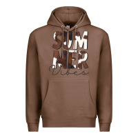 Chestnut Summer Vibes Brown White Cowhide Premium Hoodie - CowCowDesign