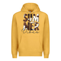 Mustard Summer Vibes Brown White Cowhide Premium Hoodie - CowCowDesign
