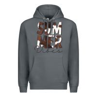 Rock Summer Vibes Brown White Cowhide Premium Hoodie - CowCowDesign